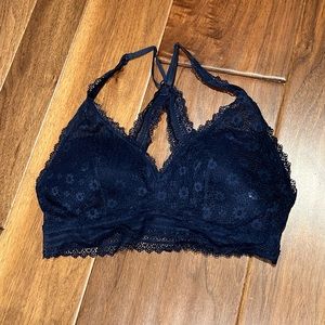 Victoria secret navy lace bralette size M - euc